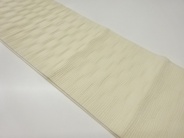 JAPANESE FUKURO OBI / MATELASSE / WOVEN WAVY STRIPE